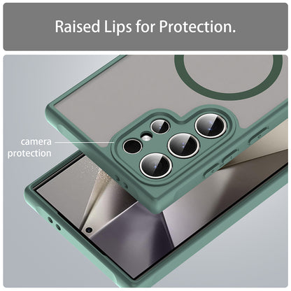 MagSafe Case for Samsung Galaxy S24 Ultra S928, Techsuit, HaloFrost II, Green
