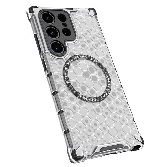 MagSafe-etui til Samsung Galaxy S24 Ultra S928, Techsuit, HoneyComb Shield, Hvid