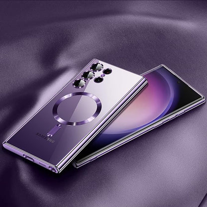 MagSafe-etui til Samsung Galaxy S24 Ultra S928, Techsuit, Luxury Crystal, Sølv