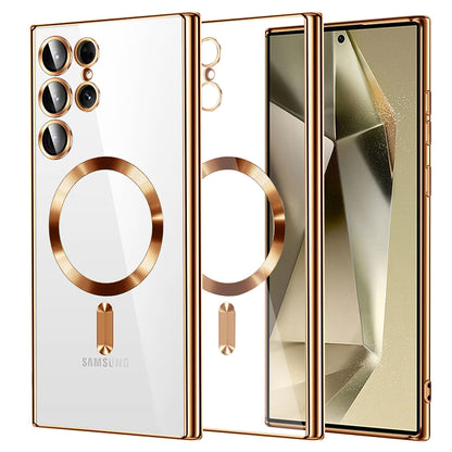 MagSafe-etui til Samsung Galaxy S24 Ultra S928, Techsuit, Luxury Crystal, Guld