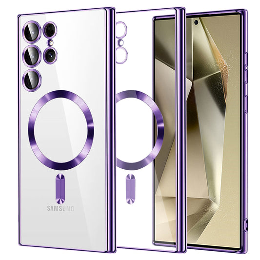 MagSafe-etui til Samsung Galaxy S24 Ultra S928, Techsuit, Luxury Crystal, Lys lilla