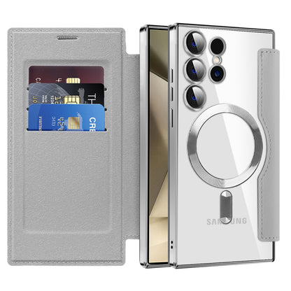 MagSafe-etui til Samsung Galaxy S24 Ultra S928, Techsuit, SmartMag Book, Grå
