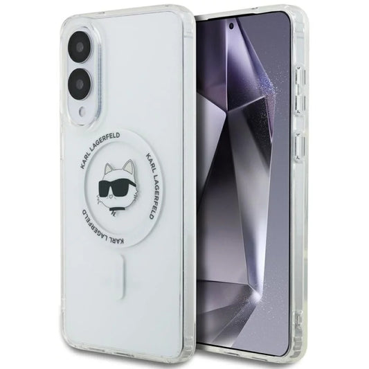 MagSafe cover til Samsung Galaxy S25 Edge S937, Karl Lagerfeld, IML Choupette's Head, Hvid