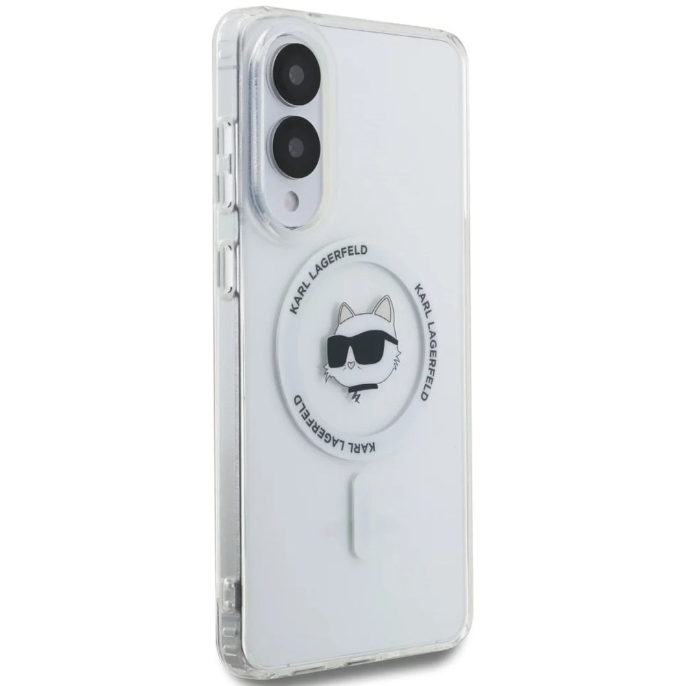 MagSafe cover til Samsung Galaxy S25 Edge S937, Karl Lagerfeld, IML Choupette's Head, Hvid