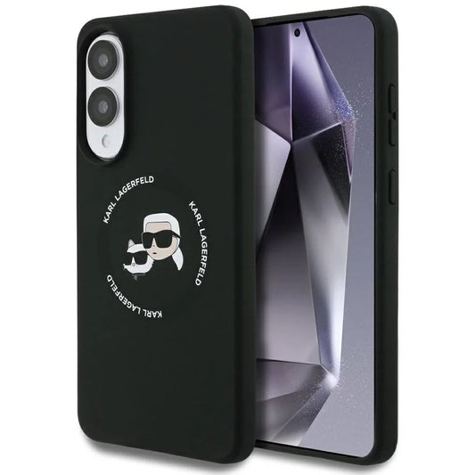 MagSafe cover til Samsung Galaxy S25 Edge S937, Karl Lagerfeld, Silicone Double Heads, Sort