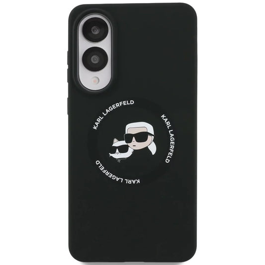 MagSafe cover til Samsung Galaxy S25 Edge S937, Karl Lagerfeld, Silicone Double Heads, Sort