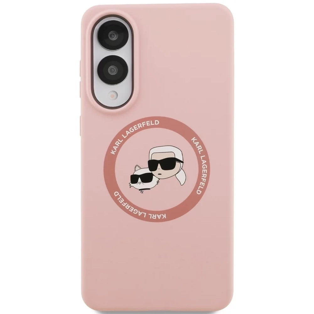 MagSafe cover til Samsung Galaxy S25 Edge S937, Karl Lagerfeld, Silicone Double Heads, Pink