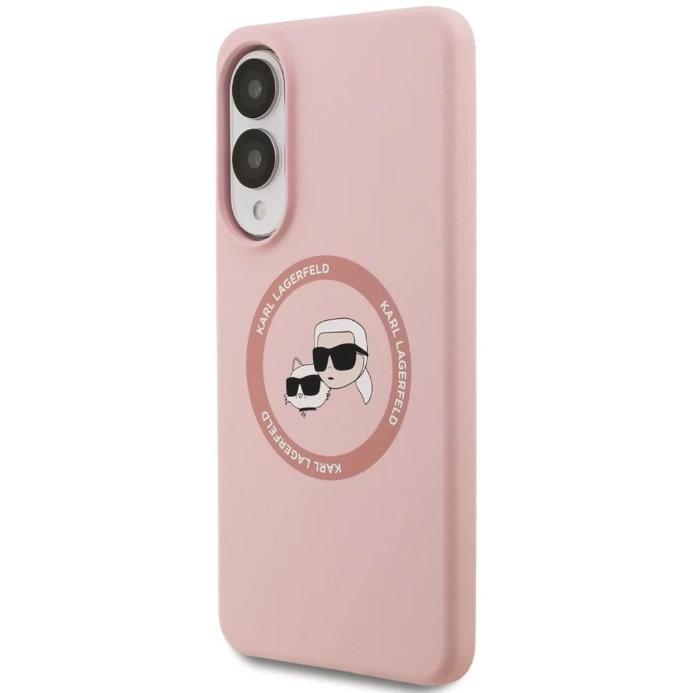 MagSafe cover til Samsung Galaxy S25 Edge S937, Karl Lagerfeld, Silicone Double Heads, Pink
