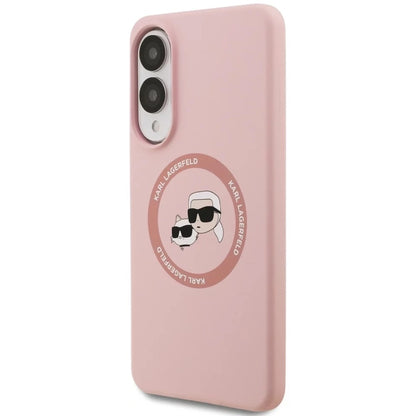 MagSafe cover til Samsung Galaxy S25 Edge S937, Karl Lagerfeld, Silicone Double Heads, Pink