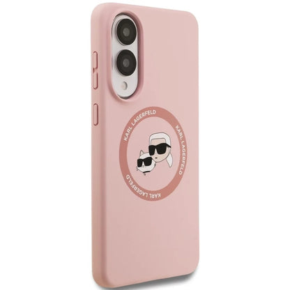 MagSafe cover til Samsung Galaxy S25 Edge S937, Karl Lagerfeld, Silicone Double Heads, Pink