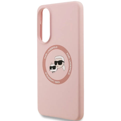 MagSafe cover til Samsung Galaxy S25 Edge S937, Karl Lagerfeld, Silicone Double Heads, Pink