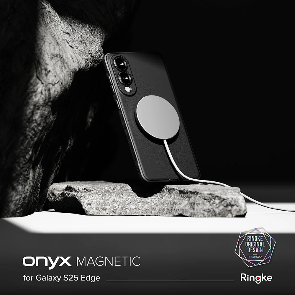 MagSafe-etui til Samsung Galaxy S25 Edge S937, Ringke, Onyx, Sort