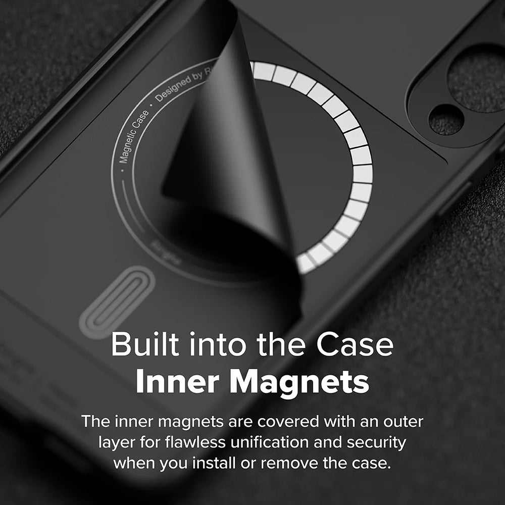 MagSafe-etui til Samsung Galaxy S25 Edge S937, Ringke, Onyx, Sort
