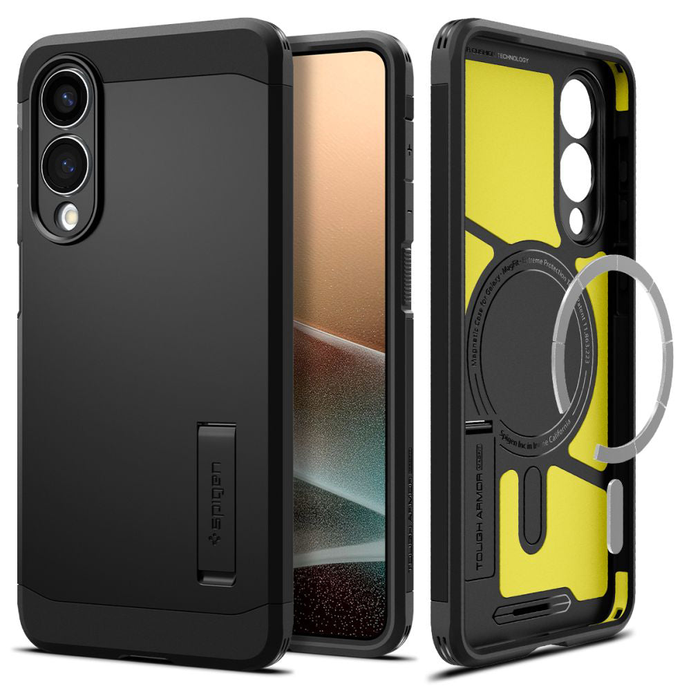 MagSafe cover til Samsung Galaxy S25 Edge S937, Spigen, Tough Armor, Sort ACS09422
