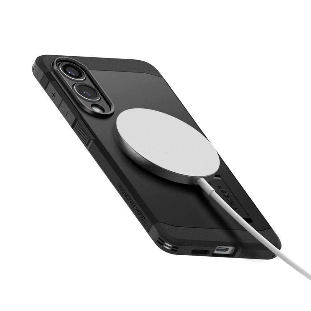 MagSafe cover til Samsung Galaxy S25 Edge S937, Spigen, Tough Armor, Sort ACS09422