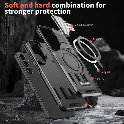 MagSafe-etui til Samsung Galaxy S25 Edge S937, Techsuit, CamVault, Sort