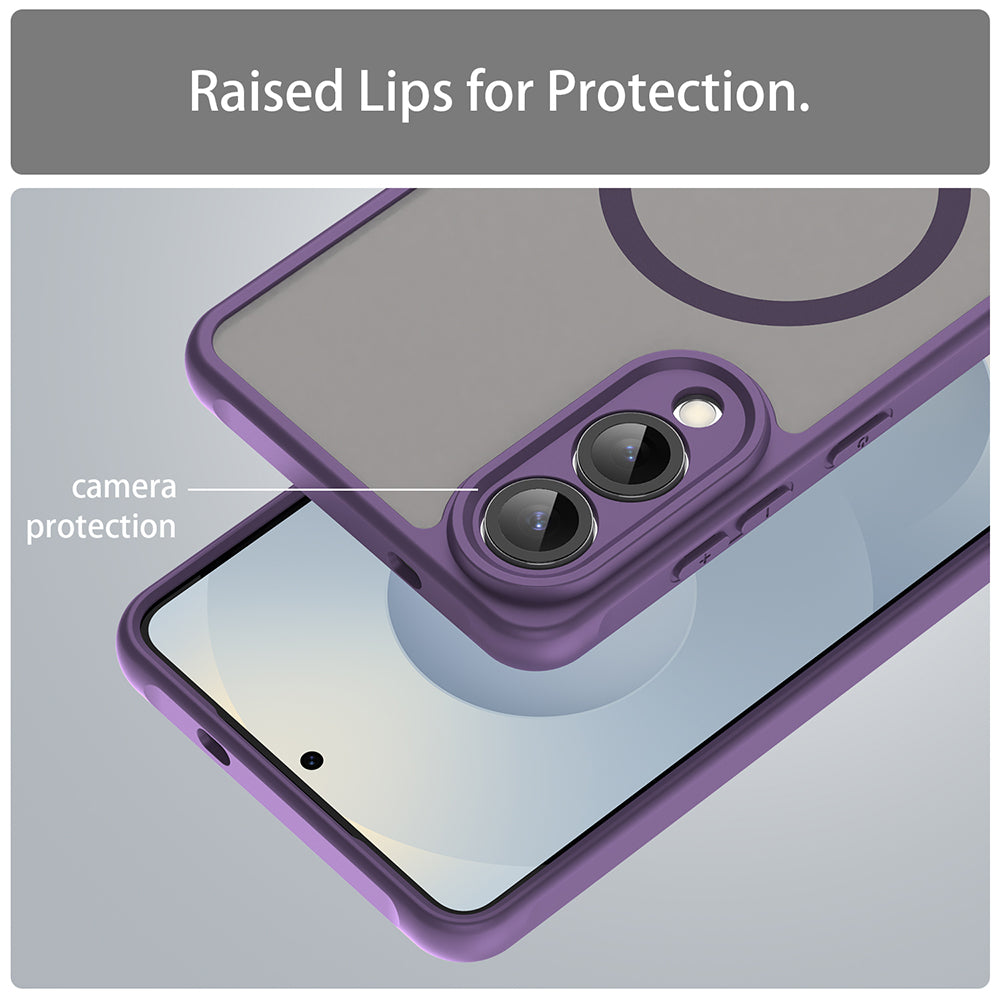 MagSafe-etui til Samsung Galaxy S25 Edge S937, Techsuit, HaloFrost II, Lilla
