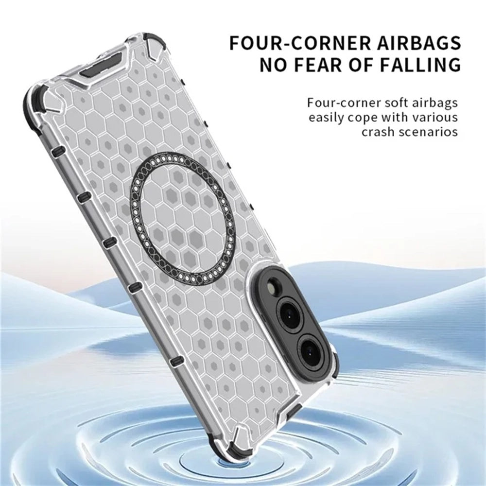 MagSafe-etui til Samsung Galaxy S25 Edge S937, Techsuit, HoneyComb Shield, Sort