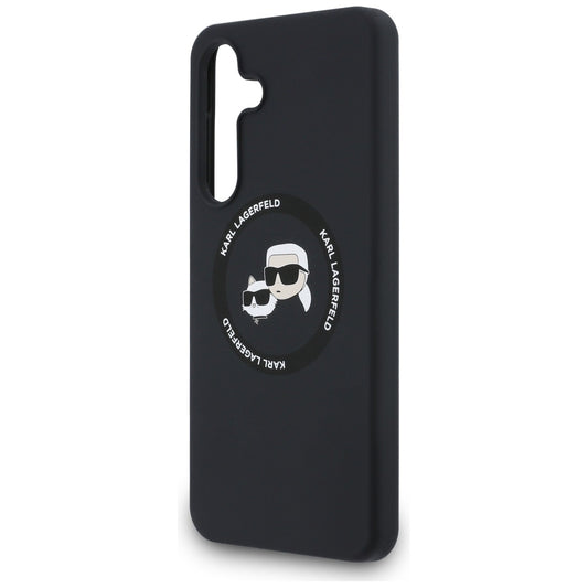 MagSafe cover til Samsung Galaxy S25 FE, Karl Lagerfeld, Silicone Karl & Choupette's Heads, Sort