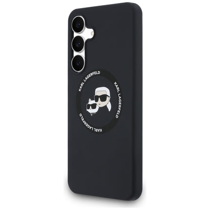 MagSafe cover til Samsung Galaxy S25 FE, Karl Lagerfeld, Silicone Karl & Choupette's Heads, Sort