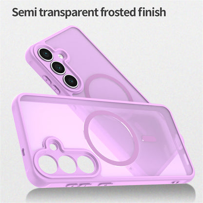 MagSafe-etui til Samsung Galaxy S25 FE, Techsuit, HaloFrost II, Lyserød