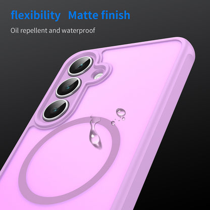 MagSafe-etui til Samsung Galaxy S25 FE, Techsuit, HaloFrost II, Lyserød