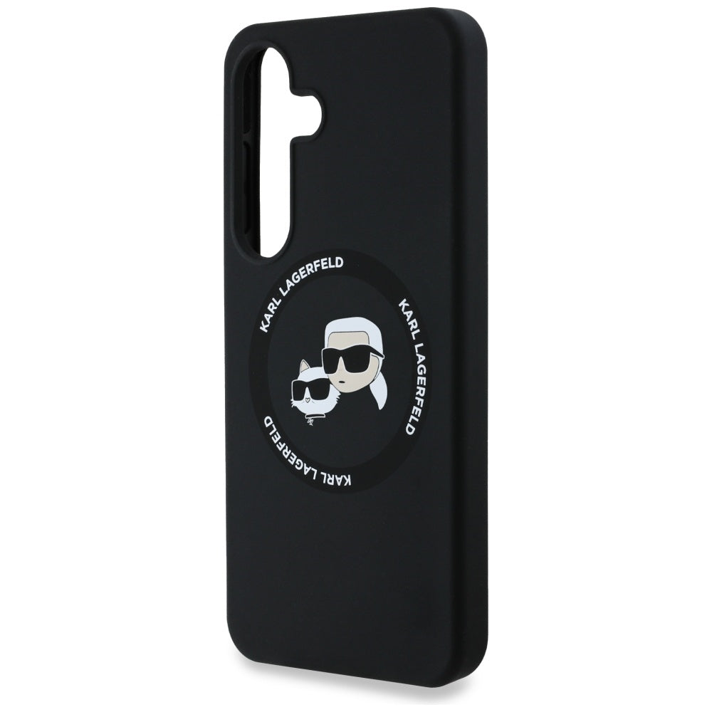 MagSafe cover til Samsung Galaxy S25+ S936, Karl Lagerfeld, Silicone Double Heads, Sort