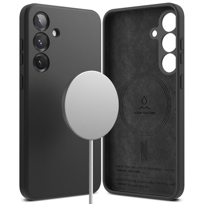 MagSafe cover til Samsung Galaxy S25+ S936, Ringke, Silikone, Sort