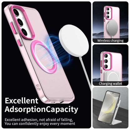MagSafe-etui til Samsung Galaxy S25+ S936 / S24+ S926, Techsuit, CandyCase, Lyserød