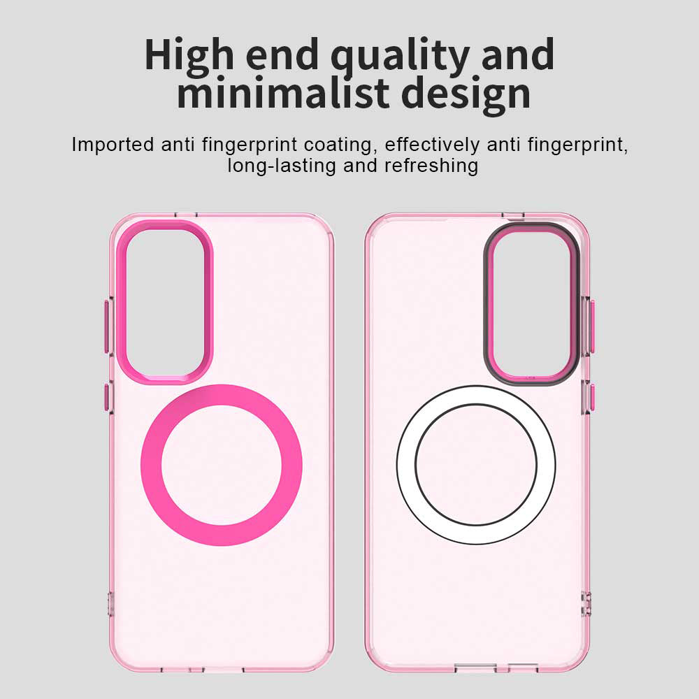 MagSafe-etui til Samsung Galaxy S25+ S936 / S24+ S926, Techsuit, CandyCase, Lyserød
