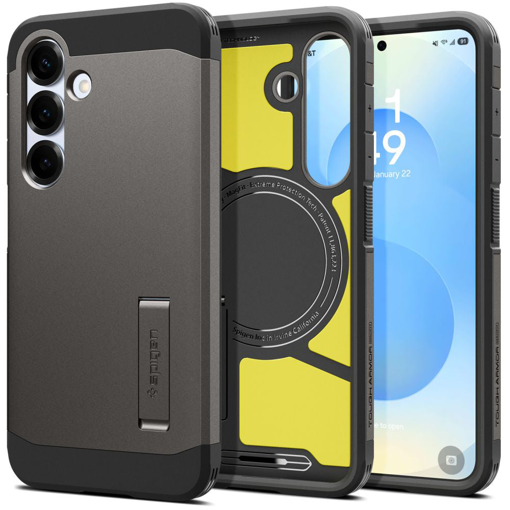 MagSafe cover til Samsung Galaxy S25+ S936, Spigen, Tough Armor, Grå