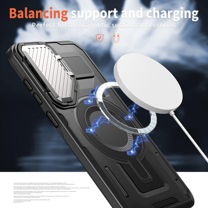 MagSafe-etui til Samsung Galaxy S25+ S936, Techsuit, CamVault, Sort