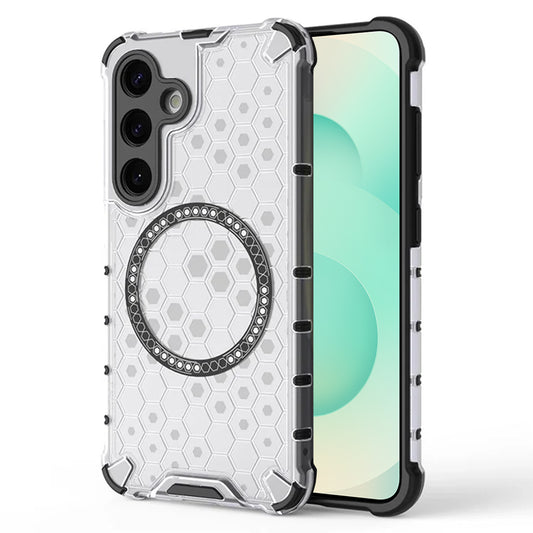 MagSafe-etui til Samsung Galaxy S25+ S936, Techsuit, HoneyComb Shield, Hvid