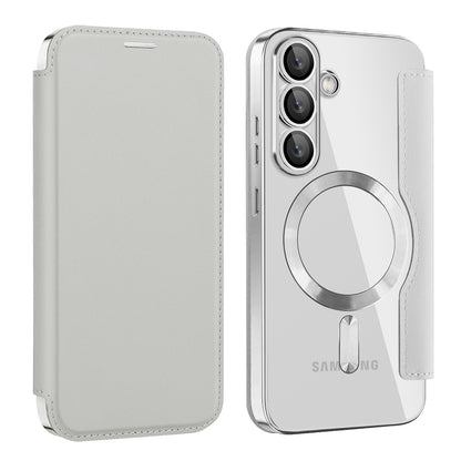 MagSafe-etui til Samsung Galaxy S25+ S936, Techsuit, SmartMag Book, Grå