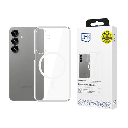 MagSafe-etui til Samsung Galaxy S25 S931, 3MK, Clear MagCase, Transparent
