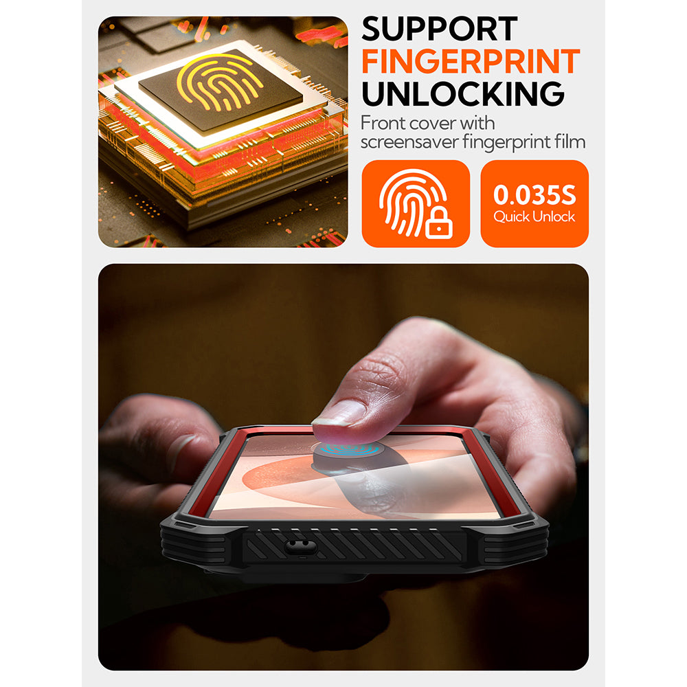 MagSafe Case for Samsung Galaxy S25 S931, i-Blason, ArmorBox, Red