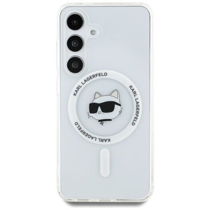 MagSafe cover til Samsung Galaxy S25 S931, Karl Lagerfeld, IML Choupette's Head, Hvid