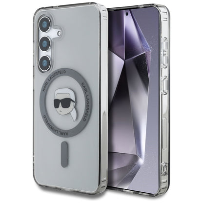 MagSafe cover til Samsung Galaxy S25 S931, Karl Lagerfeld, IML Karl's Head, Sort