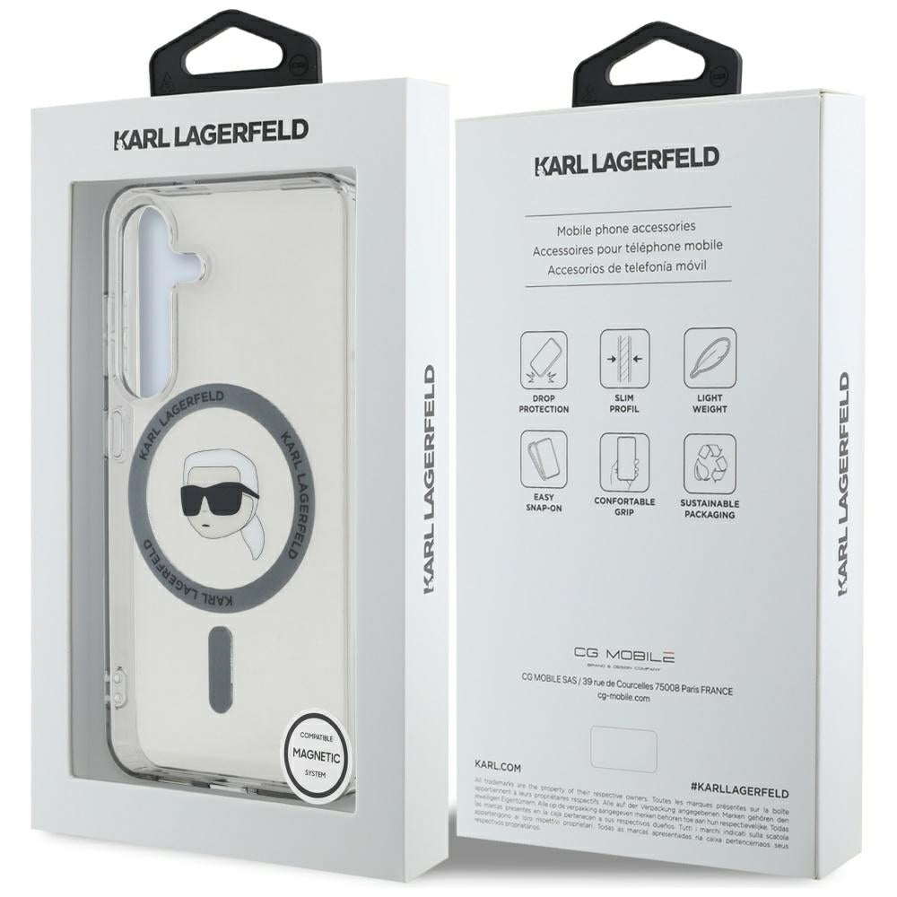 MagSafe cover til Samsung Galaxy S25 S931, Karl Lagerfeld, IML Karl's Head, Sort
