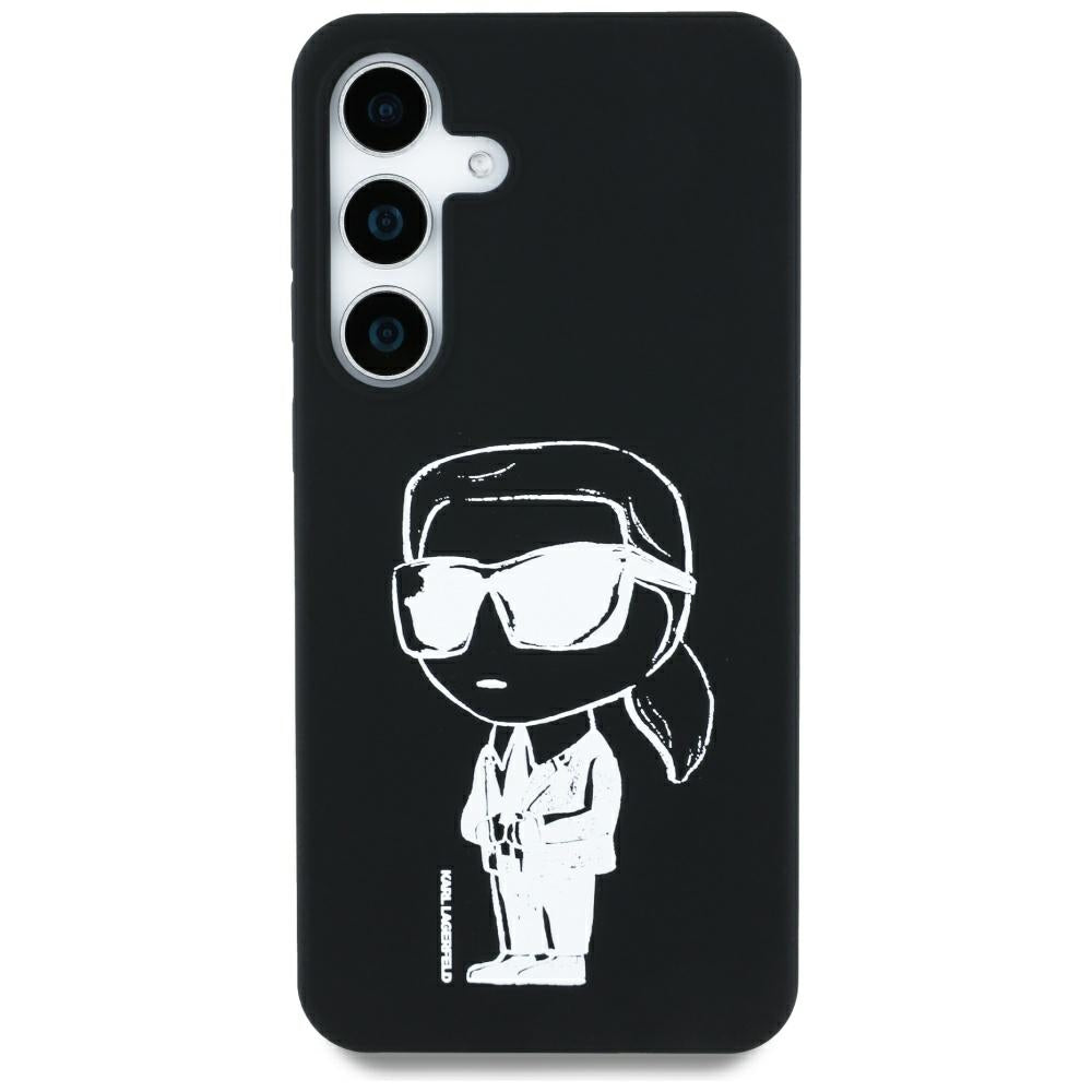 MagSafe cover til Samsung Galaxy S25 S931, Karl Lagerfeld, Silicone Graffiti, Sort
