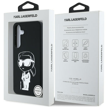 MagSafe cover til Samsung Galaxy S25 S931, Karl Lagerfeld, Silicone Graffiti, Sort