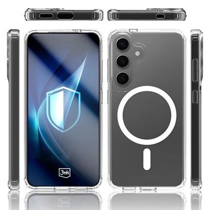MagSafe-cover til Samsung Galaxy S25 S931 / S24 S921, 3MK, Armor MagCase, Transparent