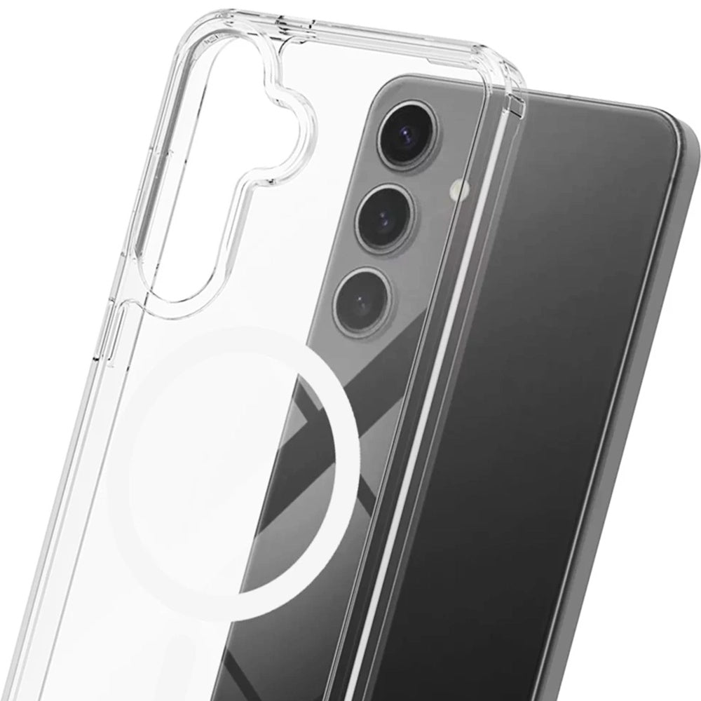 MagSafe-cover til Samsung Galaxy S25 S931 / S24 S921, 3MK, Armor MagCase, Transparent