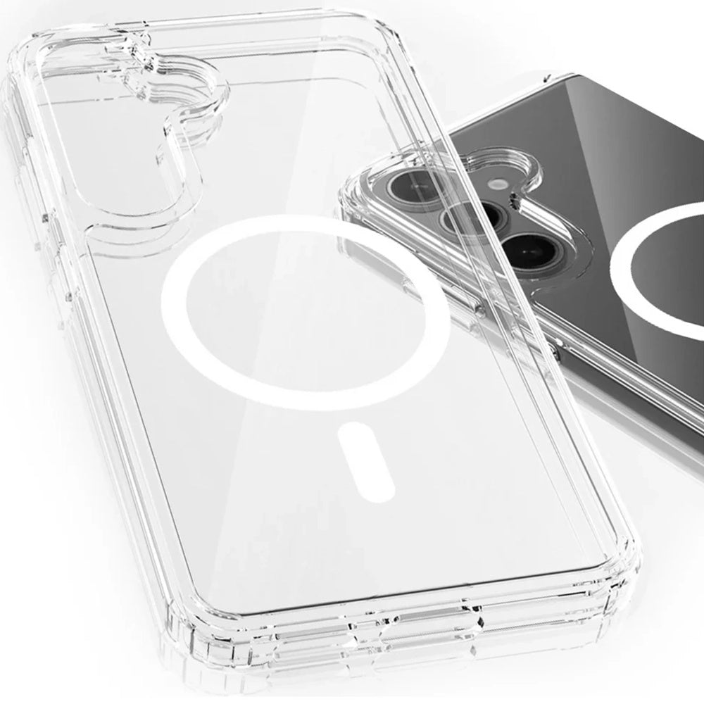 MagSafe-cover til Samsung Galaxy S25 S931 / S24 S921, 3MK, Armor MagCase, Transparent