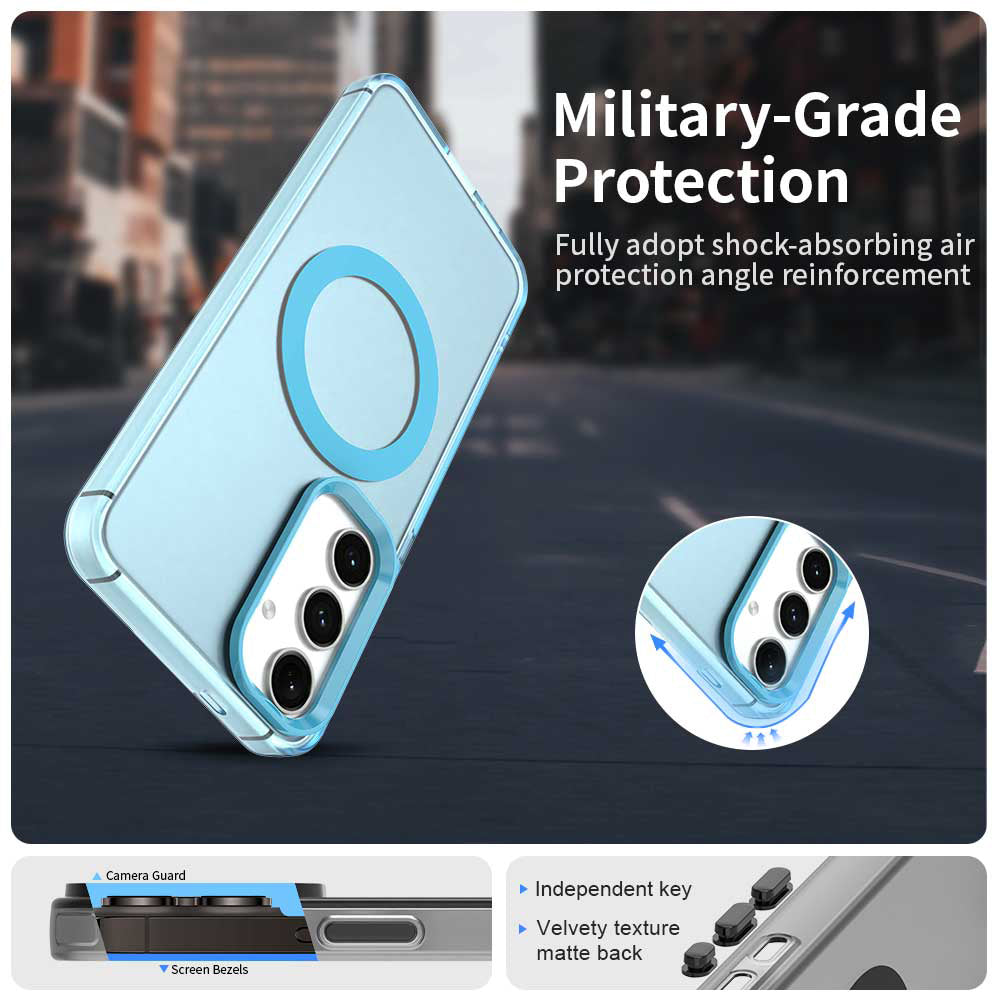 MagSafe-etui til Samsung Galaxy S25 S931 / S24 S921, Techsuit, CandyCase, Blå