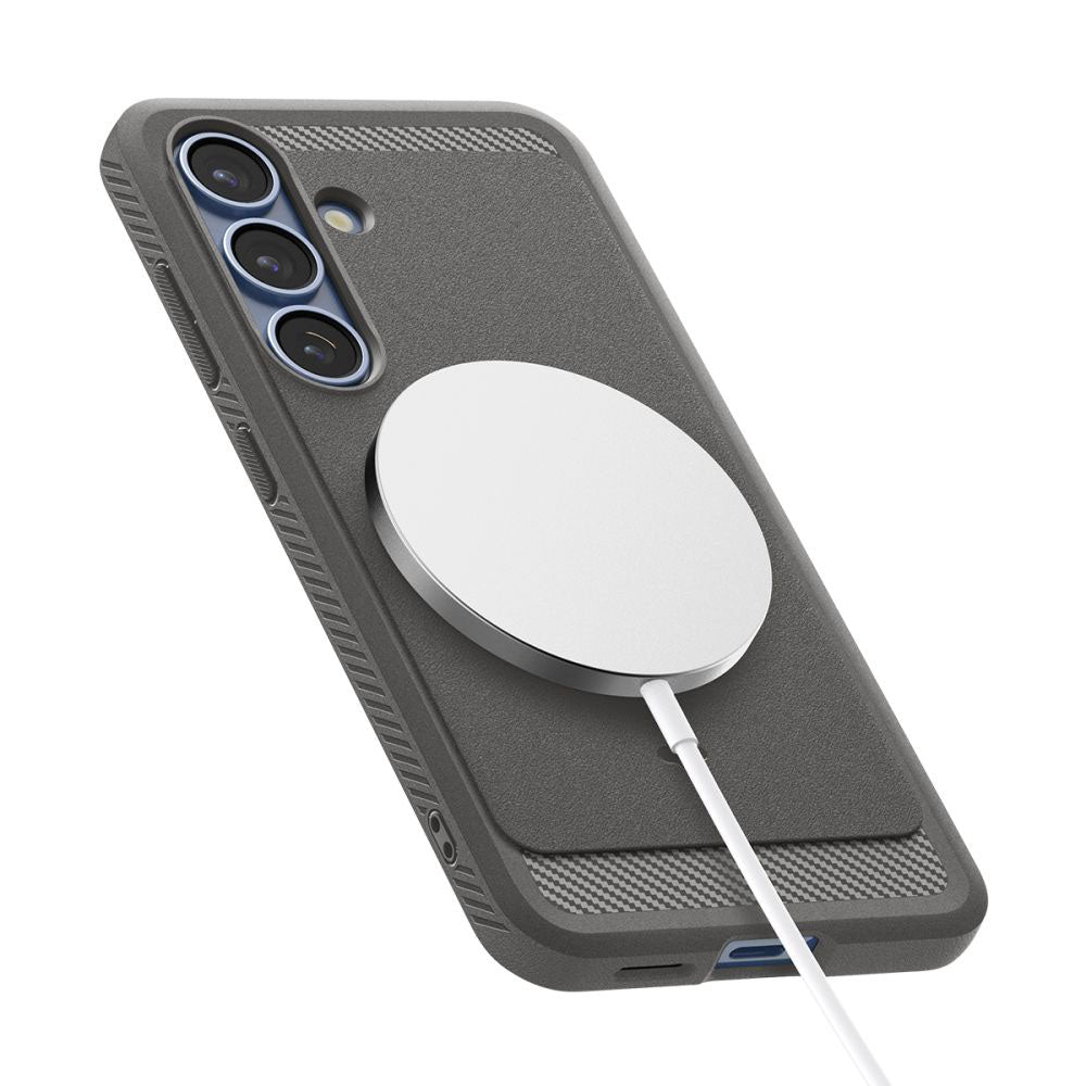 MagSafe cover til Samsung Galaxy S25 S931, Spigen, Rugged Armor, Grå ACS08999