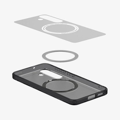 MagSafe cover til Samsung Galaxy S25 S931, Spigen, Ultra Hybrid, Satin Sort
