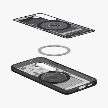 MagSafe cover til Samsung Galaxy S25 S931, Spigen, Ultra Hybrid Zero One, Sort ACS09003
