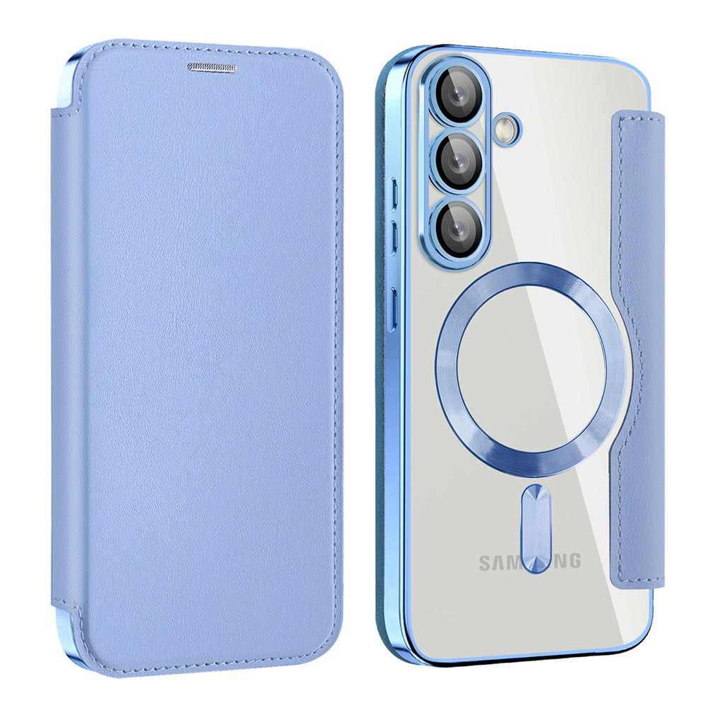 MagSafe-etui til Samsung Galaxy S25 S931, Techsuit, SmartMag Book, Blå