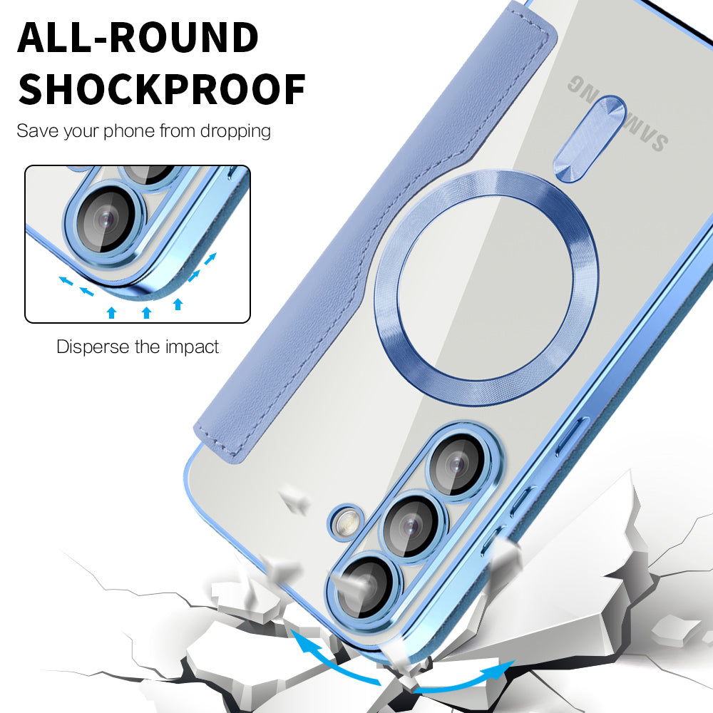 MagSafe-etui til Samsung Galaxy S25 S931, Techsuit, SmartMag Book, Blå